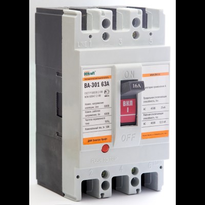Выключатель автоматический ВА301 3п 63 A 25 кА ВА-300 DEKraft 21006DEK Выключатель автоматический ВА301 3п 63 A 25 кА ВА-300 DEKraft 21006DEK