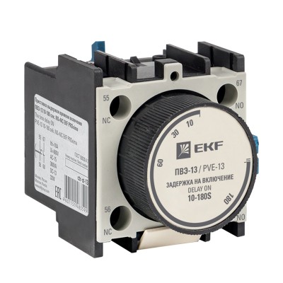 Приставка выдержки времени включения ПВЭ-13 10-180сек NO+NC EKF PROxima ctr-st-13 Приставка выдержки времени включения ПВЭ-13 10-180сек NO+NC EKF PROxima ctr-st-13