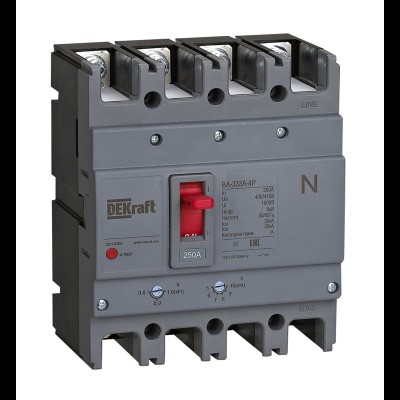 DEKraft Силовой автоматический выключатель 4P 200A 35кА ВА-333А 28126DEK DEKraft Силовой автоматический выключатель 4P 200A 35кА ВА-333А 28126DEK