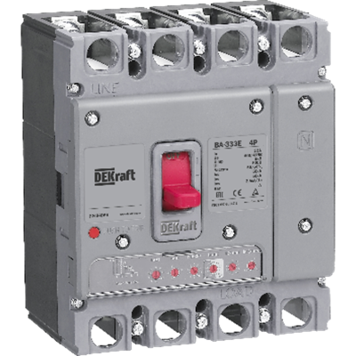 Выключатель 4P 125 А 50 кА с электронным расцепителем ВА-333E DEKraft 22501DEK Выключатель 4P 125 А 50 кА с электронным расцепителем ВА-333E DEKraft 22501DEK