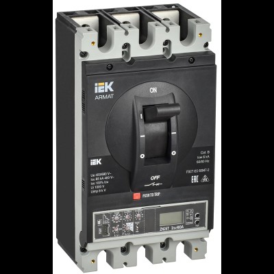 IEK Автоматический выключатель в литом корпусе 3P H 85кА 400А эл. пр. ARMAT AR-MCCB-3H-085-0400A-ELPC IEK Автоматический выключатель в литом корпусе 3P H 85кА 400А эл. пр. ARMAT AR-MCCB-3H-085-0400A-ELPC