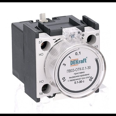 KM-103 Приставка выдержки времени с задержкой при откл. 10-180сек. 1з+1р ПВ-03 24116DEK KM-103 Приставка выдержки времени с задержкой при откл. 10-180сек. 1з+1р ПВ-03 24116DEK
