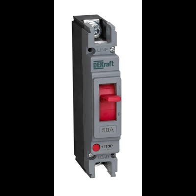 DEKraft Силовой авт. выкл. 1P 50A 20кА 28012DEK DEKraft Силовой авт. выкл. 1P 50A 20кА 28012DEK