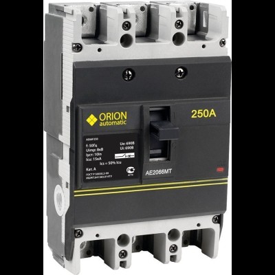 Автомат 3П 250А 15кА АЕ 2066МТ ORION te00132487 Автомат 3П 250А 15кА АЕ 2066МТ ORION te00132487