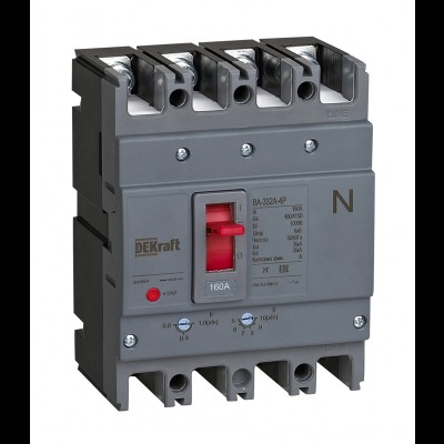 DEKraft Силовой автоматический выключатель 4P 160A 35кА ВА-332А 28119DEK DEKraft Силовой автоматический выключатель 4P 160A 35кА ВА-332А 28119DEK