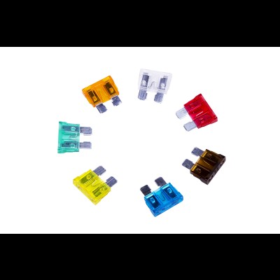 Набор автомобильных предохранителей стандарт в пластиковой коробке 100шт. 80-7024 Набор автомобильных предохранителей стандарт в пластиковой коробке 100шт. 80-7024