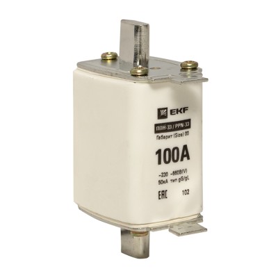 Предохранитель 100 А 660 В 00 (NH00) ППН-33 PROxima EKF fus-33/160/100 Предохранитель 100 А 660 В 00 (NH00) ППН-33 PROxima EKF fus-33/160/100