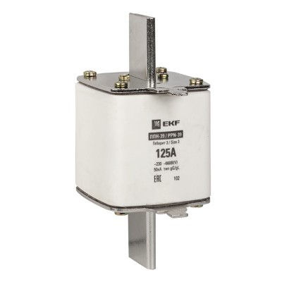 Плавкая вставка ППН-39 630/125А габарит 3 EKF PROxima fus-39/630/125 Плавкая вставка ППН-39 630/125А габарит 3 EKF PROxima fus-39/630/125