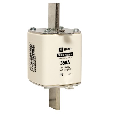 Предохранитель 350 А 660 В 2 (NH2) ППН-37 PROxima EKF fus-37/400/350 Предохранитель 350 А 660 В 2 (NH2) ППН-37 PROxima EKF fus-37/400/350