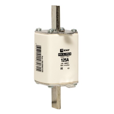 Предохранитель 125 А 660 В 1 (NH1) ППН-35 PROxima EKF fus-35/250/125 Предохранитель 125 А 660 В 1 (NH1) ППН-35 PROxima EKF fus-35/250/125