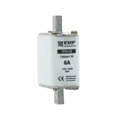 Предохранитель 16А 660 В 00 (NH00) ППН-33 PROxima EKF fus-33/160/16 Предохранитель 16А 660 В 00 (NH00) ППН-33 PROxima EKF fus-33/160/16
