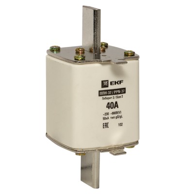 Плавкая вставка ППН-37 400/40А габарит 2 EKF PROxima fus-37/400/40 Плавкая вставка ППН-37 400/40А габарит 2 EKF PROxima fus-37/400/40