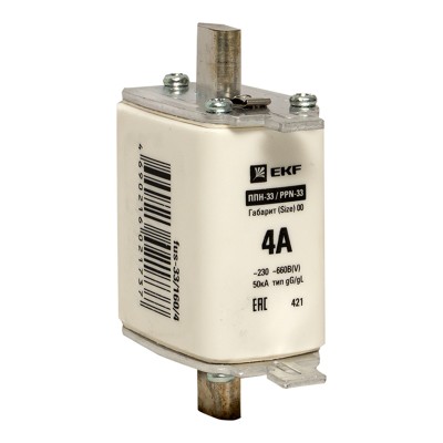Плавкая вставка ППН-33 160/ 4А габарит 00 EKF PROxima fus-33/160/4 Плавкая вставка ППН-33 160/ 4А габарит 00 EKF PROxima fus-33/160/4