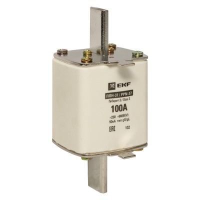 Плавкая вставка ППН-37 400/100А габарит 2 EKF PROxima fus-37/400/100 Плавкая вставка ППН-37 400/100А габарит 2 EKF PROxima fus-37/400/100