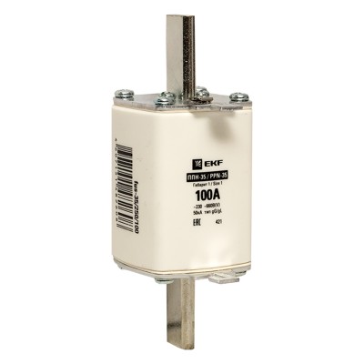 Предохранитель 100 А 660 В 1 (NH1) ППН-35 PROxima EKF fus-35/250/100 Предохранитель 100 А 660 В 1 (NH1) ППН-35 PROxima EKF fus-35/250/100