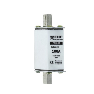 Плавкая вставка ППН-33 160/ 40А габарит 0 EKF PROxima fus-33-0/160/40 Плавкая вставка ППН-33 160/ 40А габарит 0 EKF PROxima fus-33-0/160/40