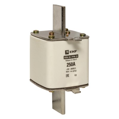 Плавкая вставка ППН-39 630/250А габарит 3 EKF PROxima fus-39/630/250 Плавкая вставка ППН-39 630/250А габарит 3 EKF PROxima fus-39/630/250