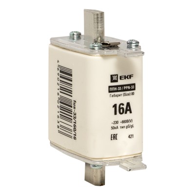 Плавкая вставка ППН-33 160/ 6А габарит 00 EKF PROxima fus-33/160/6 Плавкая вставка ППН-33 160/ 6А габарит 00 EKF PROxima fus-33/160/6