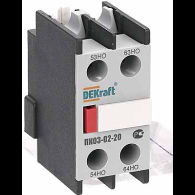 Приставка контактная доп.контакты 2НО лицевой установки ПК-03 24101DEK Приставка контактная доп.контакты 2НО лицевой установки ПК-03 24101DEK