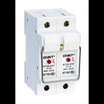 Держатель плавких вставок с индикацией RT28-63X 14х51 3П (CHINT) 520355 Держатель плавких вставок с индикацией RT28-63X 14х51 3П (CHINT) 520355