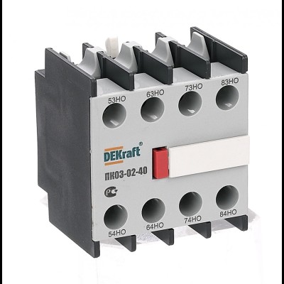 Приставка контактная доп.контакты 4НО лицевой установки ПК-03 24103DEK Приставка контактная доп.контакты 4НО лицевой установки ПК-03 24103DEK