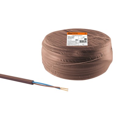 Провод ПВС 2х0,75 ГОСТ (5м), коричневый "ЭКО" TDM Провод ПВС 2х0,75 ГОСТ (5м), коричневый "ЭКО" TDM