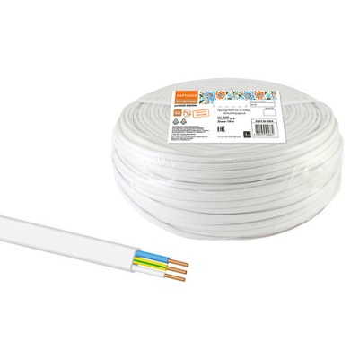 Провод ПУСП 3х1,5 (100м), белый Народный Провод ПУСП 3х1,5 (100м), белый Народный