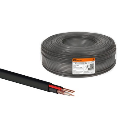 Кабель для видеонаблюдения КВК-П-2 2х0,75 мм² (200м), для наружной прокладки, черный "VISION" TDM Кабель для видеонаблюдения КВК-П-2 2х0,75 мм² (200м), для наружной прокладки, черный "VISION" TDM