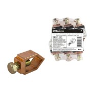 Зажим овальный алюминиевый медное покрытие 1-болтовой ЗОАМ14 стержень D14 - провод 16-70 мм2 TDM