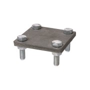 Зажим соединительный 4-х болтовой полоса-полоса 40х4 мм, термодиффузия (упак. 1 шт.) TDM
