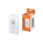 Датчик движения встраив. в стену ДДВ-02 1200Вт, 10-1800с, 9м, 10Лк, 140гр, IP20, TDM