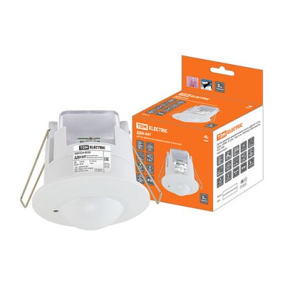 Датчик движения микроволновый (точечн.) ДДМ-04Т 5,8ГГц, 65мм, 1200Вт, 10-720с, 1-8м, 3+лк, Датчик движения микроволновый (точечн.) ДДМ-04Т 5,8ГГц, 65мм, 1200Вт, 10-720с, 1-8м, 3+лк,