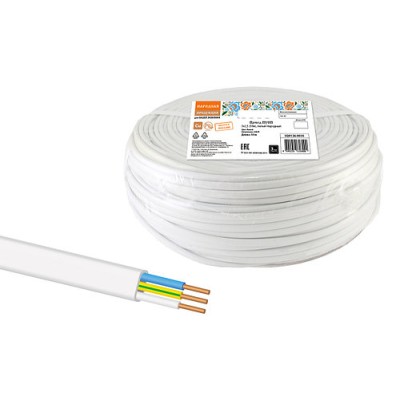 Провод ПУСП 3х2,5 (50м), белый Народный Провод ПУСП 3х2,5 (50м), белый Народный