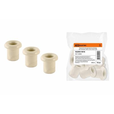 Керамический проходной изолятор для провода «ЭКО» сосна (10шт) TDM Керамический проходной изолятор для провода «ЭКО» сосна (10шт) TDM