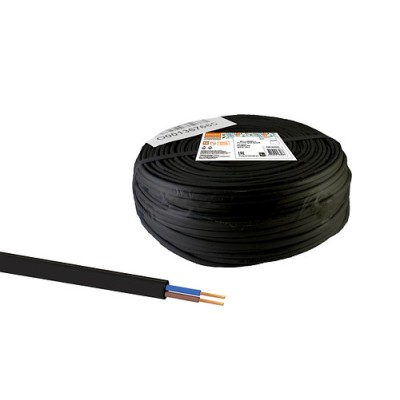 Шнур ШВВПмб 2х0,5 (100м), черный Народный Шнур ШВВПмб 2х0,5 (100м), черный Народный