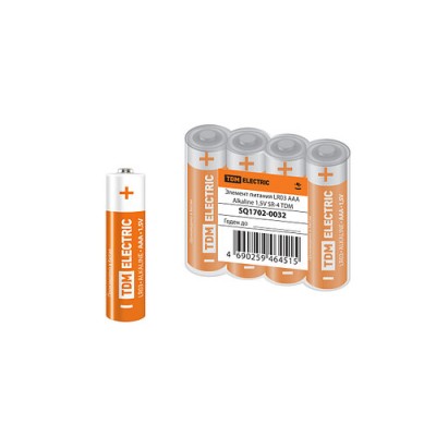 Элемент питания LR03 AAA Alkaline 1,5V SR-4 TDM Элемент питания LR03 AAA Alkaline 1,5V SR-4 TDM