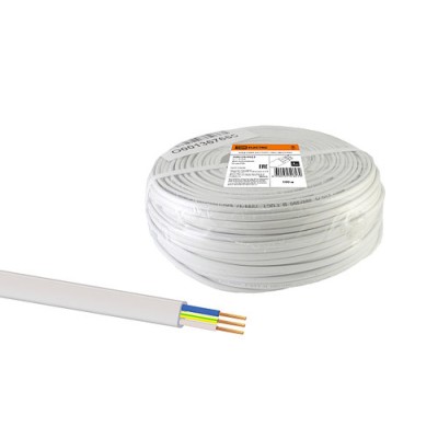 Шнур ШВВП 3х0,5 ГОСТ (100м), белый TDM Шнур ШВВП 3х0,5 ГОСТ (100м), белый TDM