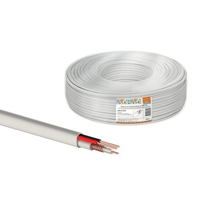 Кабель для видеонаблюдения КВК-В-2 2х0,5 мм (200м), для внутренней прокладки, белый народный Кабель для видеонаблюдения КВК-В-2 2х0,5 мм (200м), для внутренней прокладки, белый народный