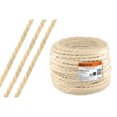 Ретро провод "Эко" 3х1,5 витой ГОСТ бежевый (50м) TDM Ретро провод "Эко" 3х1,5 витой ГОСТ бежевый (50м) TDM