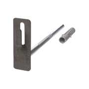 Держатель фасадный для прута Ø8-10 мм длина 100 мм с дюбелем, стальной крюк (упак. 1 шт.) TDM