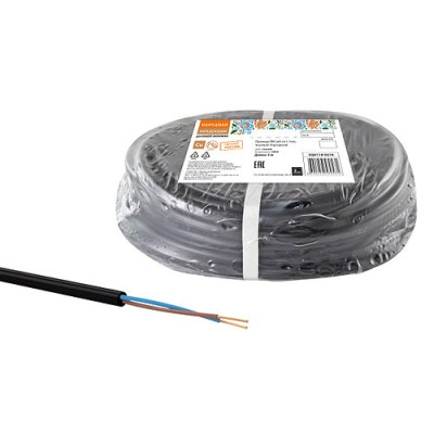 Провод ПВСмб 2х1 (5м), черный Народный Провод ПВСмб 2х1 (5м), черный Народный