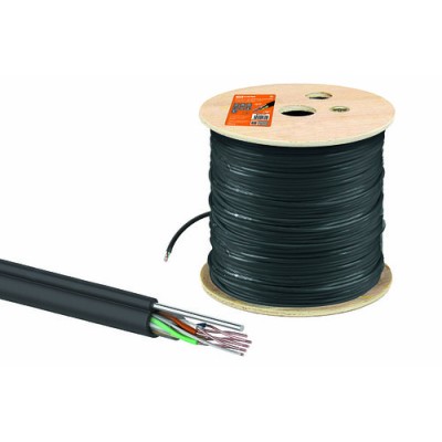 Кабель витая пара U/UTP Cat 5e 4х2х24AWG (305м) solid, PE для наружн. прокл., чёрный, трос 1,2мм TDM Кабель витая пара U/UTP Cat 5e 4х2х24AWG (305м) solid, PE для наружн. прокл., чёрный, трос 1,2мм TDM