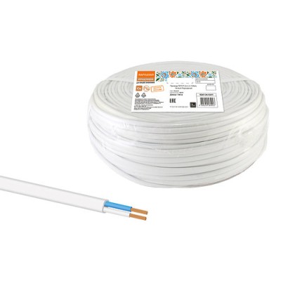 Провод ПУГСП 2х1,5 (100м), белый Народный Провод ПУГСП 2х1,5 (100м), белый Народный