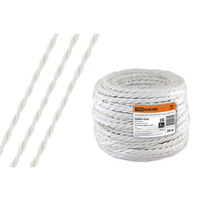 Ретро провод "Эко" 2х2,5 витой ГОСТ белый (20м) TDM Ретро провод "Эко" 2х2,5 витой ГОСТ белый (20м) TDM