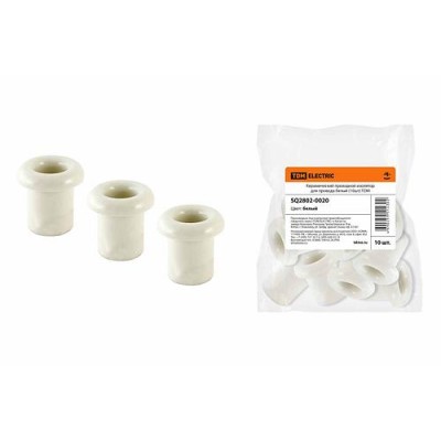 Керамический проходной изолятор для провода белый (10шт) TDM Керамический проходной изолятор для провода белый (10шт) TDM