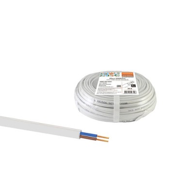 Шнур ШВВПмб 2х0,5 (20м), белый Народный Шнур ШВВПмб 2х0,5 (20м), белый Народный