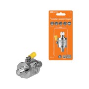 Грозозащита коаксиального кабеля TV/SAT/CATV, F-гнездо/F-штекер 75 Ом DC-2,5 ГГц, газ, 100Вт, с заземляющим