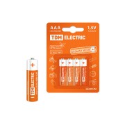 Элементы питания LR03 AAA Alkaline 1,5V BP-4 TDM