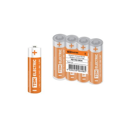 Элемент питания LR6 AA Alkaline 1,5V SR-4 TDM Элемент питания LR6 AA Alkaline 1,5V SR-4 TDM
