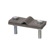 Зажим соединительный 2-х болтовой с контактной пластиной прут-полоса, полоса 40х4 - прут Ø6-10 мм,